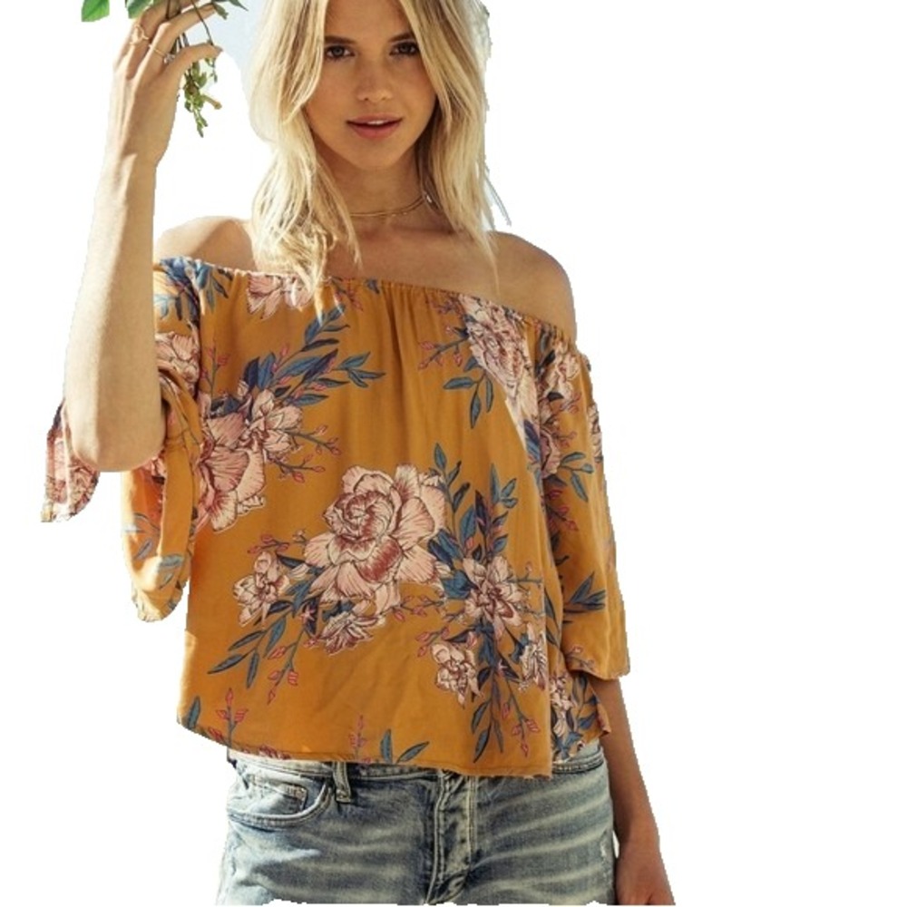 Billabong Boho floral blouse Medium
